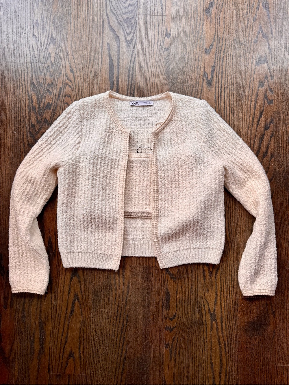 Zara Textured Cardigan Set